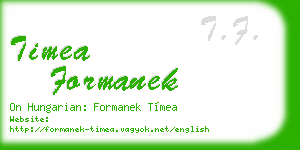 timea formanek business card