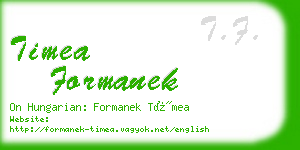 timea formanek business card
